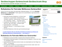 Tablet Screenshot of geraeteschuppen-gartenschrank-geraeteschrank-shop.de